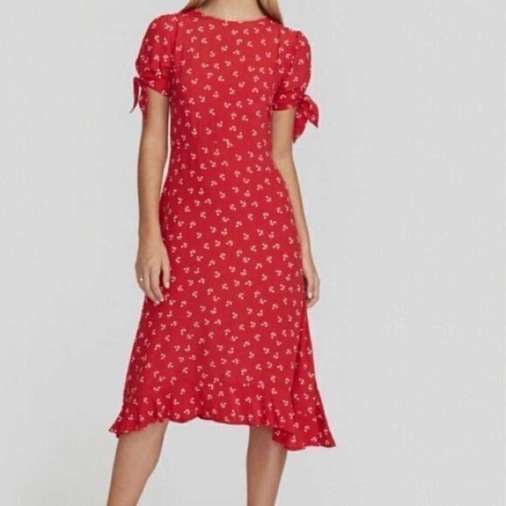 FaithFul the Brand cherry red midi Emilia dress